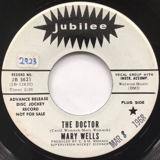 Mary Wells : The Doctor / Two Lovers History (7", Promo)