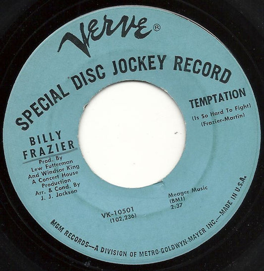 Billy Frazier : Temptation / Try Me (7", Single, Promo)