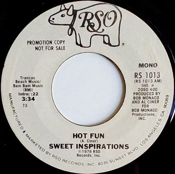 The Sweet Inspirations : Hot Fun (7", Promo)