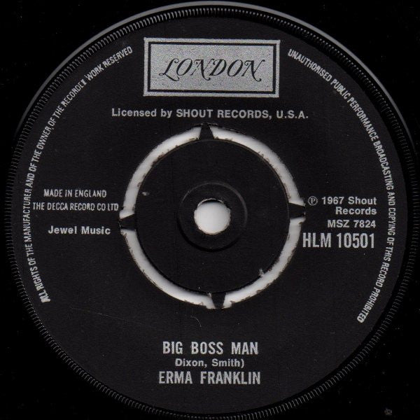 Erma Franklin : Piece Of My Heart (7", Single, RE)