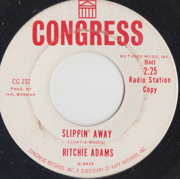 Ritchie Adams : Slippin' Away (7", Single, Promo)