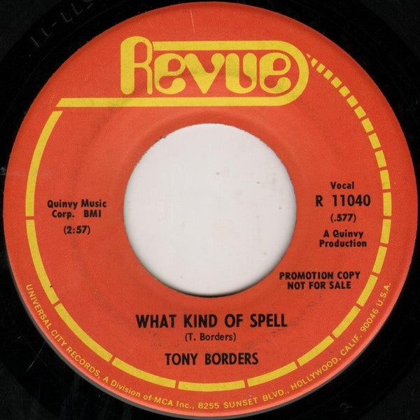 Tony Borders : I Met Her In Church / What Kind Of Spell (7", Single, Promo)