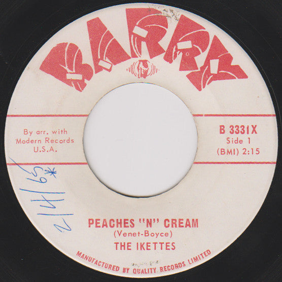 The Ikettes : Peaches 'N Cream / The Biggest Players (7", Single)