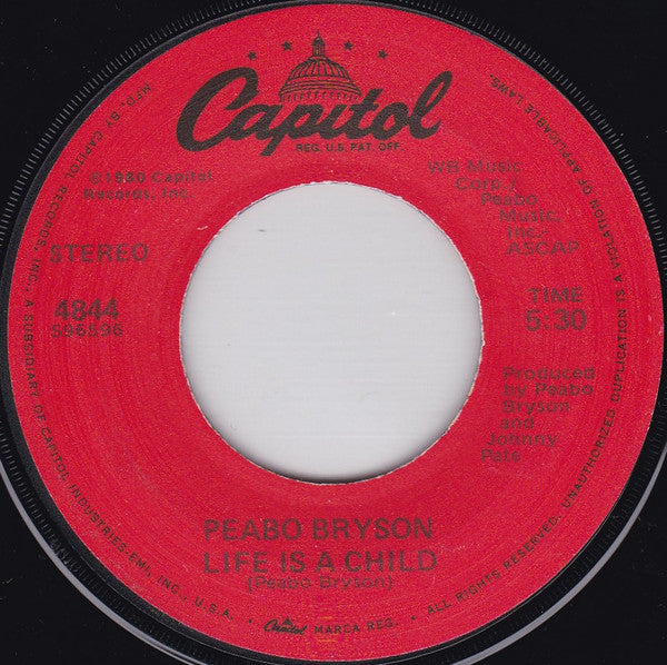 Peabo Bryson : Minute By Minute / Life Is A Child (7")