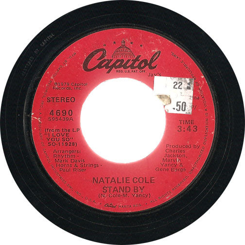 Natalie Cole : Stand By / Who Will Carry On (7")