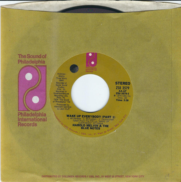 Harold Melvin And The Blue Notes : Wake Up Everybody (7", Single, Styrene, Ter)