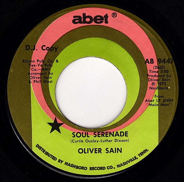 Oliver Sain : Soul Serenade (7", Promo)