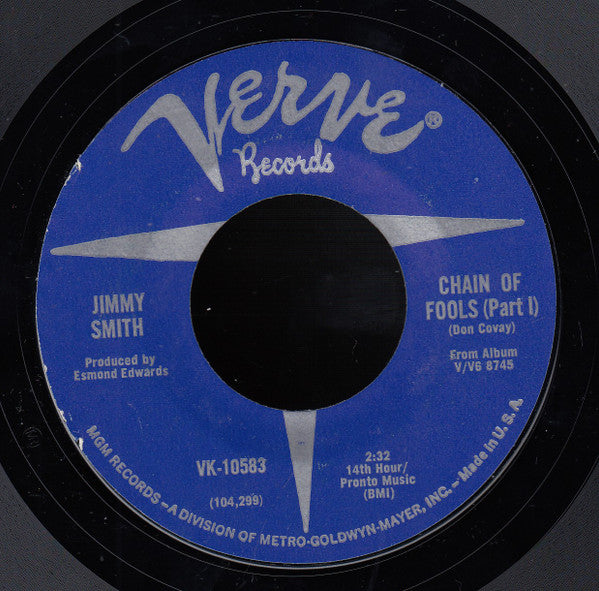 Jimmy Smith : Chain Of Fools (7", Single, Styrene, Mon)