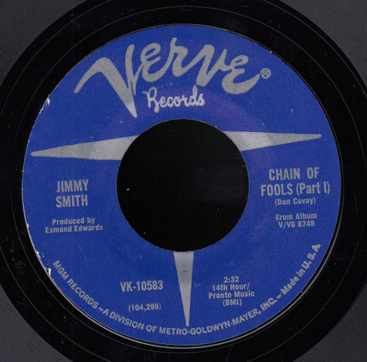 Jimmy Smith : Chain Of Fools (7", Single, Styrene, Mon)