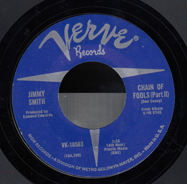 Jimmy Smith : Chain Of Fools (7", Single, Styrene, Mon)
