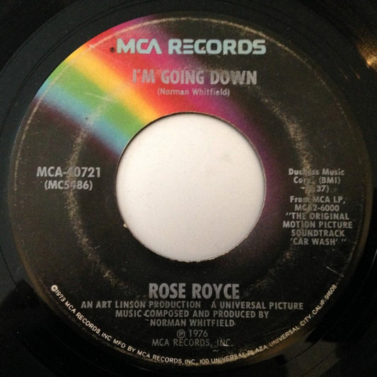 Rose Royce : I'm Going Down / Yo Yo (7", Single, Pin)