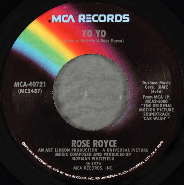 Rose Royce : I'm Going Down / Yo Yo (7", Single, Pin)