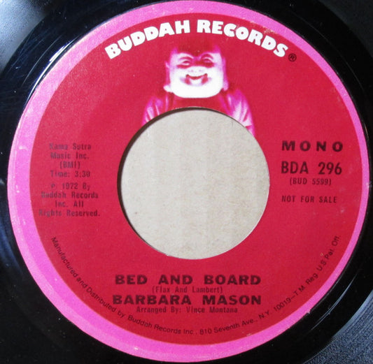 Barbara Mason : Bed And Board (7", Mono, Promo)