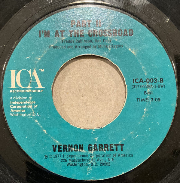 Vernon Garrett : I'm At The Crossroad (7", Single, Styrene)