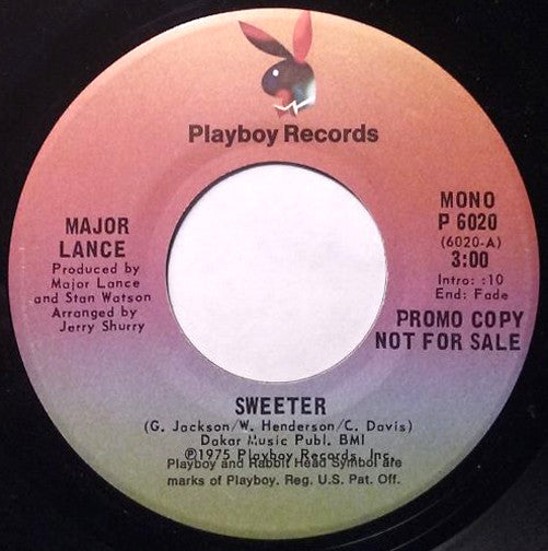 Major Lance : Sweeter (7", Promo)