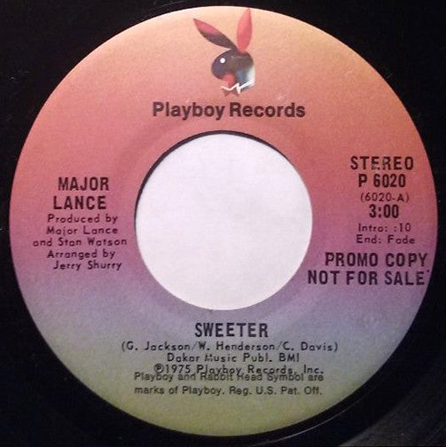 Major Lance : Sweeter (7", Promo)