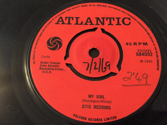 Otis Redding : My Girl  (7", Single, 3-P)