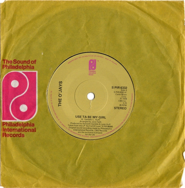 The O'Jays : Use Ta Be My Girl (7", Single, Pap)