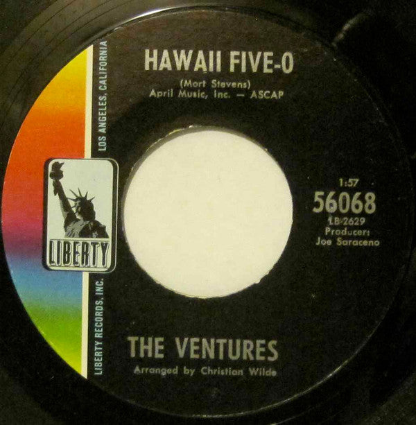 The Ventures : Hawaii Five-O (7", Single, Styrene, All)