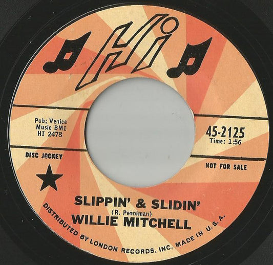 Willie Mitchell : Slippin´& Slidin` (7", Promo, Styrene)