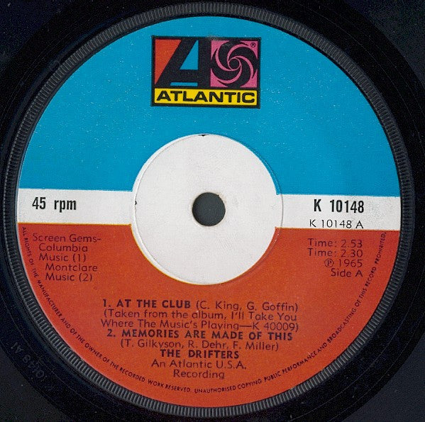 The Drifters : At The Club / Memories Are Made Of This / Saturday Night At The Movies (7", Single)
