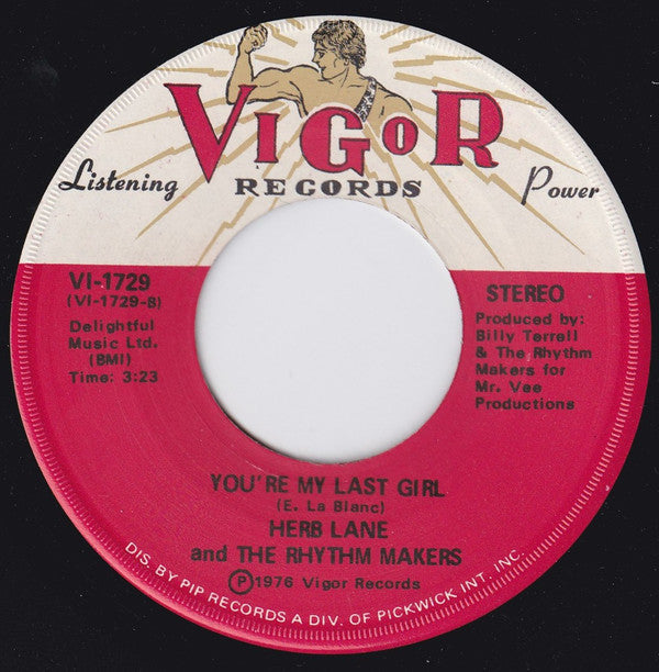 Herb Lane And The Rhythm Makers : At The Hop / You're My Last Girl (7", Single)
