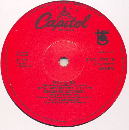 Chuck Jackson (2) : Tonight's The Night (It's Gonna Be Alright) (12", Single)