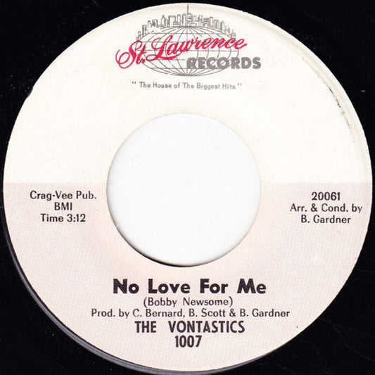 The Vontastics : No Love For Me / Peace Of Mind (7")