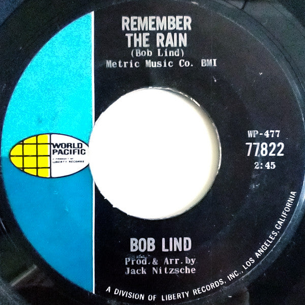 Bob Lind : Remember The Rain (7", Single)