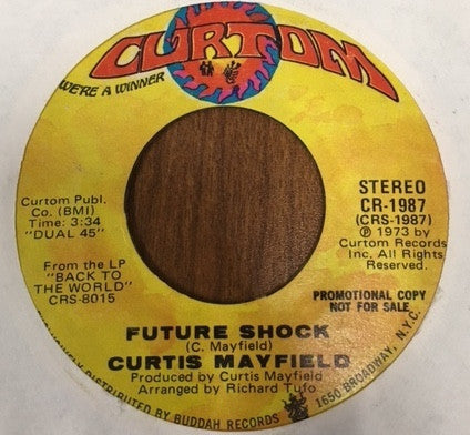 Curtis Mayfield : Future Shock (7", Promo)