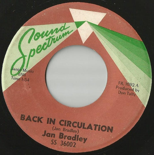 Jan Bradley : Back In Circulation (7")