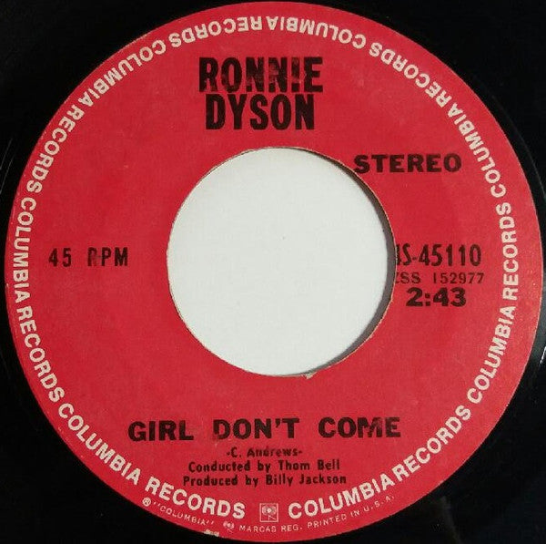 Ronnie Dyson : Why Can't I Touch You? / Girl Don't Come (7", Single, Ter)