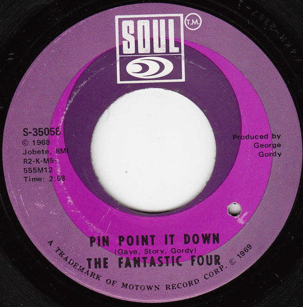 Fantastic Four : Pin Point It Down / I Feel Like I'm Falling In Love Again (7", Bla)