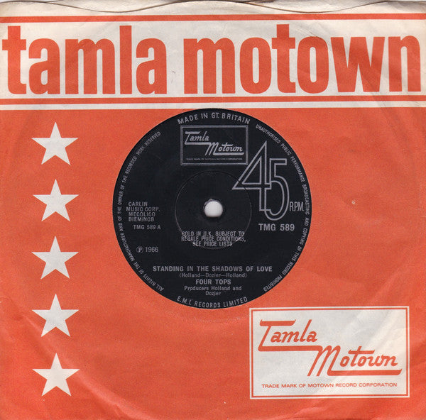 Four Tops : Standing In The Shadows Of Love (7", Single, Sol)