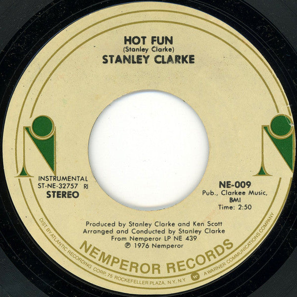 Stanley Clarke : Hot Fun (7", Single)