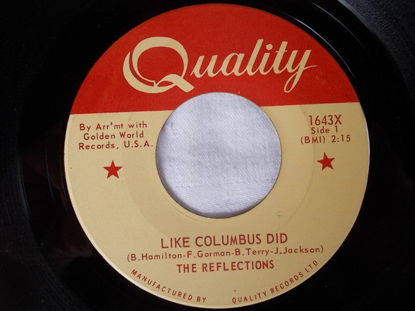 The Reflections (2) : Like Columbus Did / Lonely Girl (7", Single)