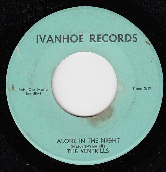 The Ventrills : Alone In The Night / Confusion (7")