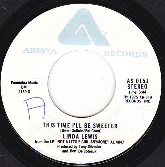Linda Lewis : This Time I'll Be Sweeter (7")