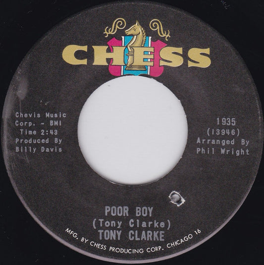 Tony Clarke (2) : Poor Boy / The Fugitive Kind (7", Single)