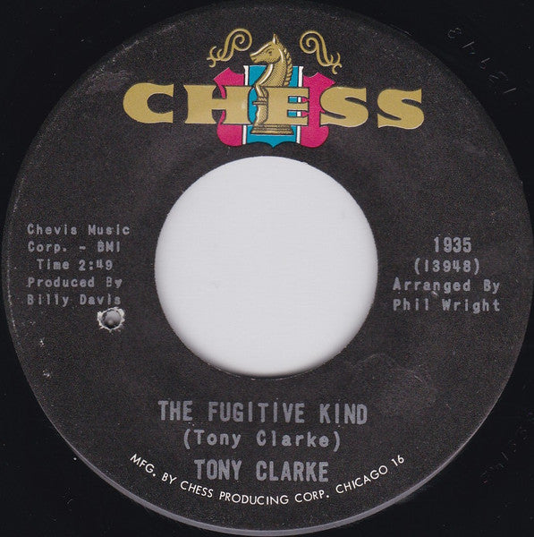 Tony Clarke (2) : Poor Boy / The Fugitive Kind (7", Single)