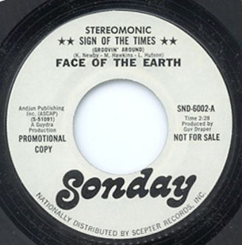 Face Of The Earth : Sign Of The Times / So The Saying Goes (7", Single, Promo)