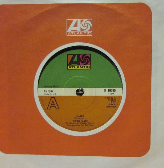 Herbie Mann : Hijack (7", Single)