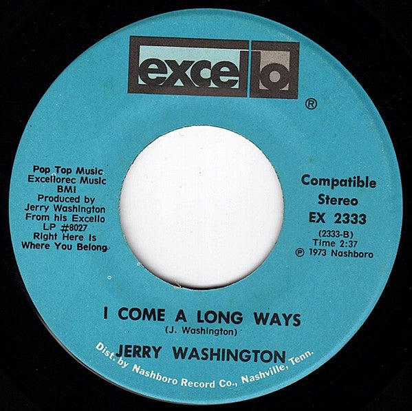 Jerry Washington : I Won't Leave You Hanging / I Come A Long Ways (7", Single)