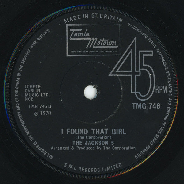 The Jackson 5 : The Love You Save (7", Single, Sol)