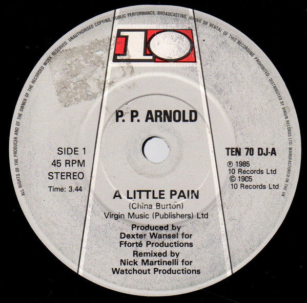 P.P. Arnold : A Little Pain (7", Single, Promo)