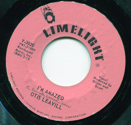 Otis Leavill : I'm Amazed (7", Single)