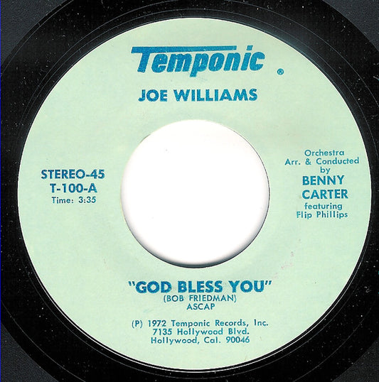 Joe Williams : God Bless You (7")