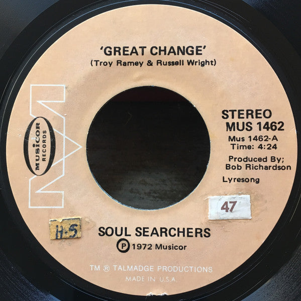 Troy Ramey & The Soul Searchers : Great Change / Lord I've Done What You Told Me To Do (7", Single)