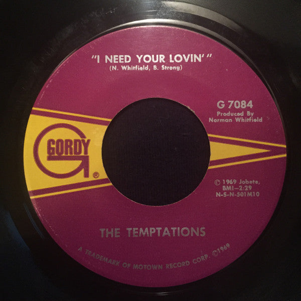 The Temptations : Run Away Child, Running Wild (7", Single)