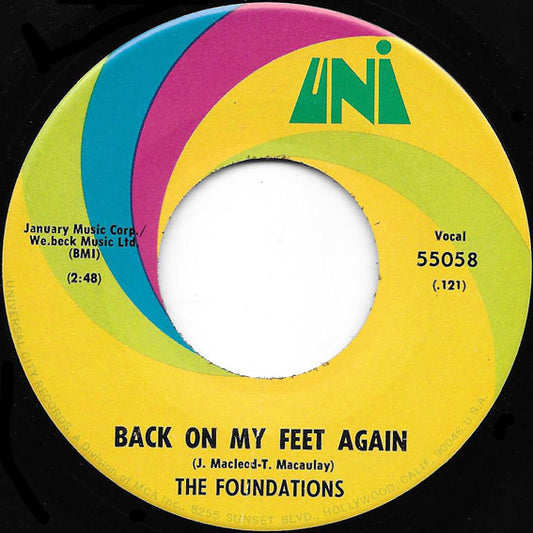 The Foundations : Back On My Feet Again  (7")